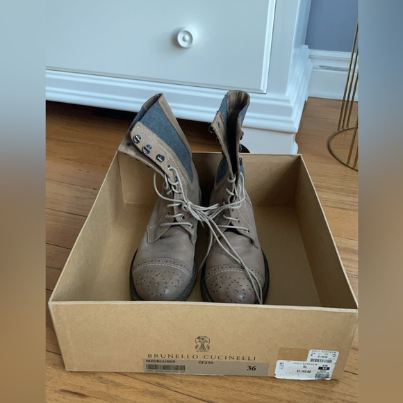 Brunello Cucinelli laced up combat boots - 36 - Picture 4 of 6